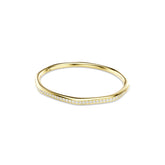 Dextera bangle, Octagon shape, Round cut, White, Gold-tone plated
